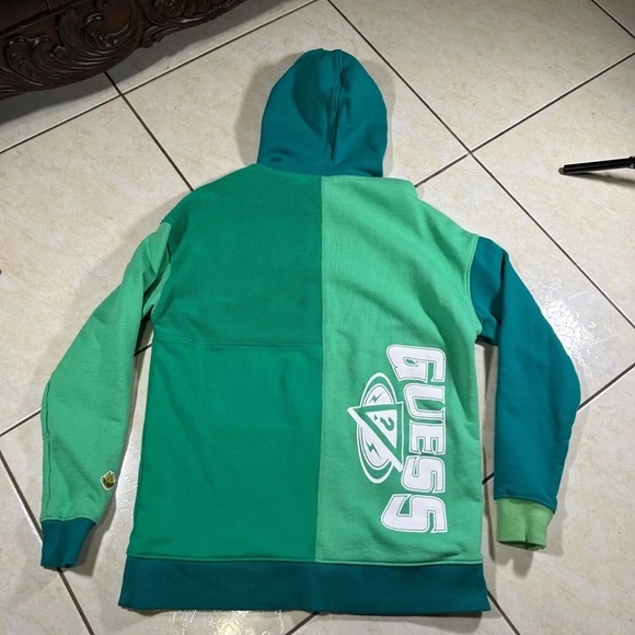 GUESS X J Balvin hoodie Men’s Sz XS Vibras Track Green - Picture 7 of 8